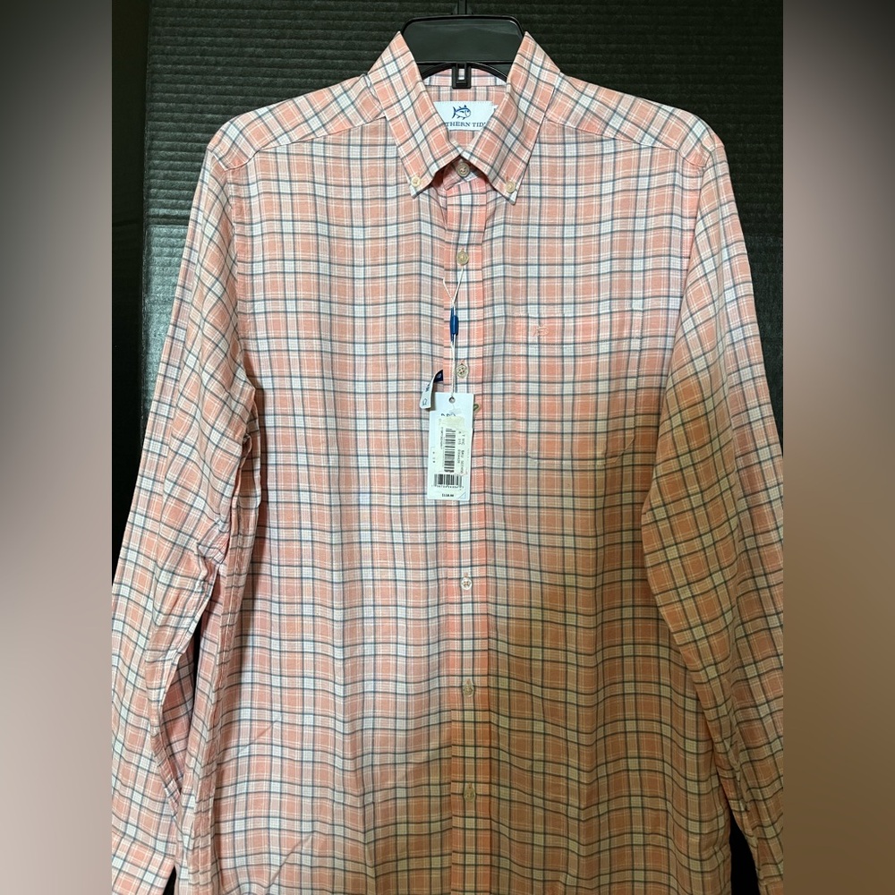 Southern Tide Pink Dress Shirt with Button-Down Collar Small NWT